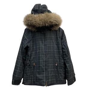 Obeymeyer Women's Dolly Insulated Jacket Black Faux Fur Lined Hood SZ 10